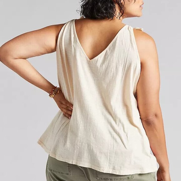 Anthropologie Embroidered V-Neck Tank - Picture 6 of 11